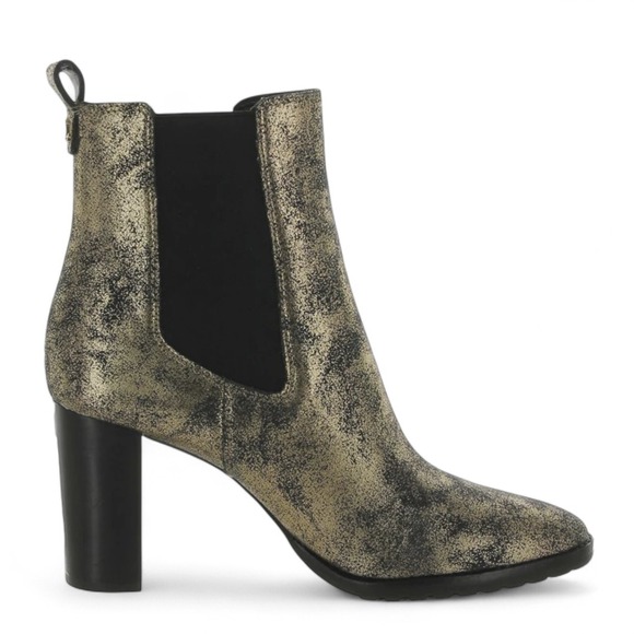 Lauren Ralph Lauren Mylah Stretch Metallic Ankle Boots Womens Size 8B NEW No Box